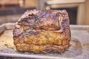 A broiled rib roast