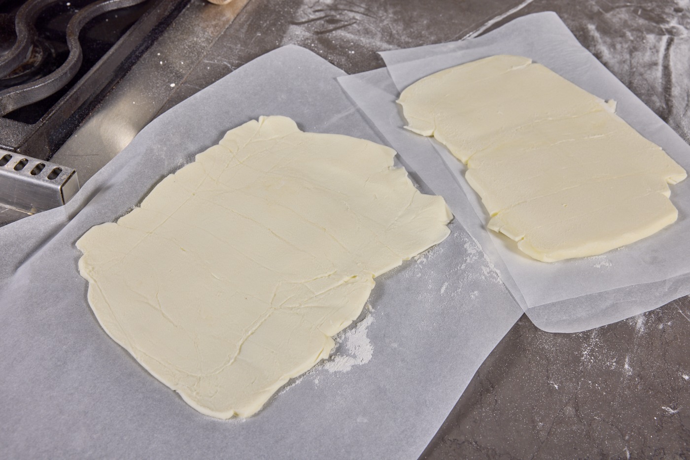 two butter sheets for lamination