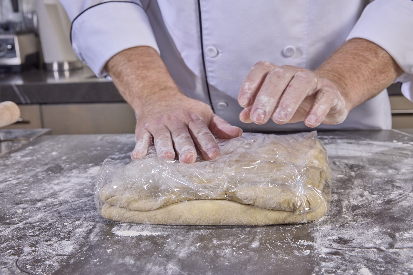 wrapping the dough