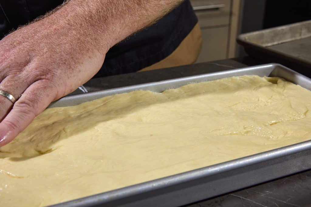 Dough in the pan