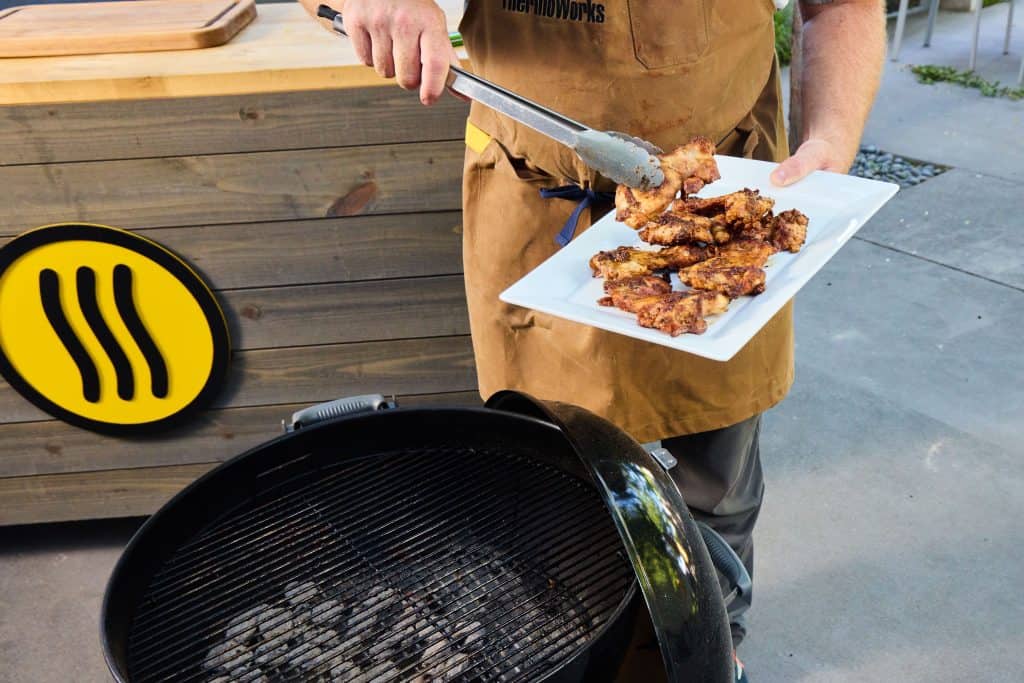 Grilling chicken thighs