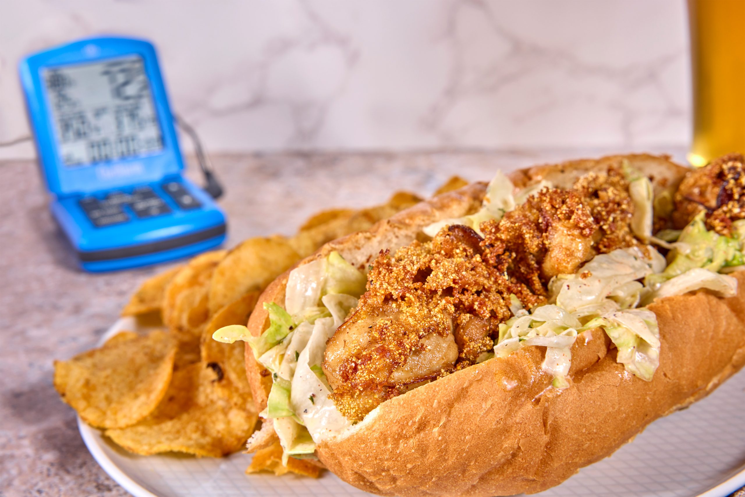 Oyster po'boy sandiwch