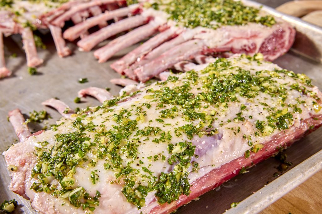 seasoned lamb racks