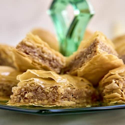 Homemade baklava