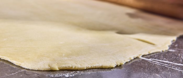 showing the thin dough