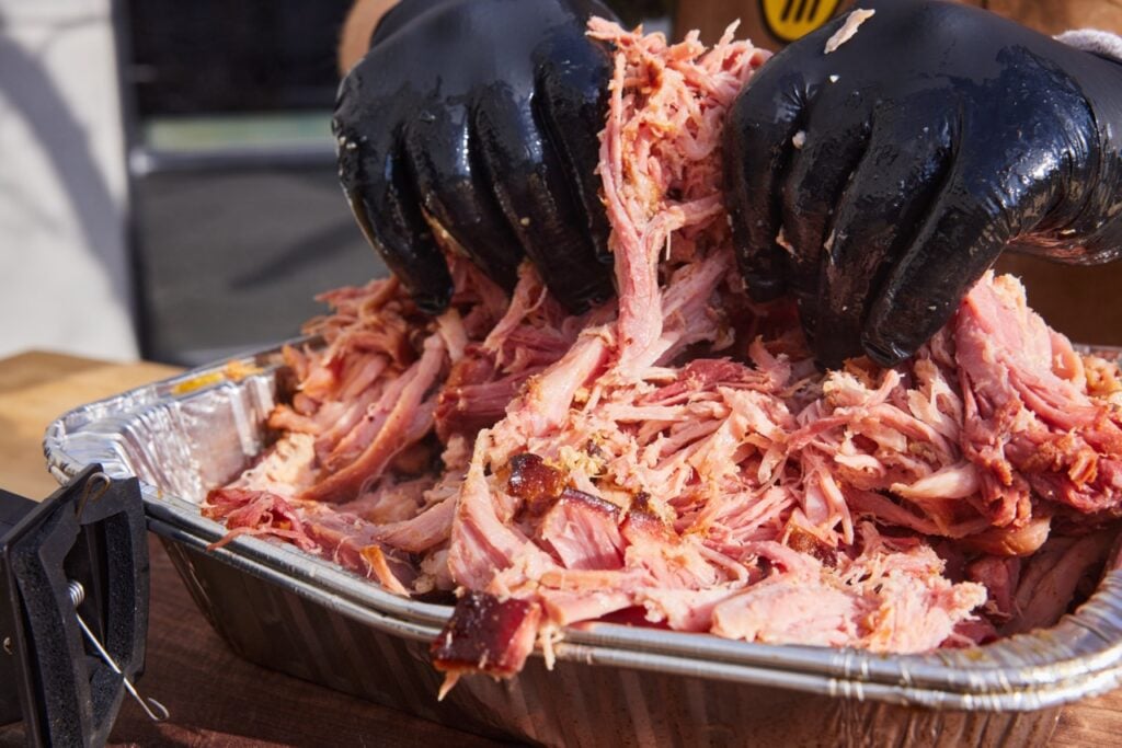 shredded ham
