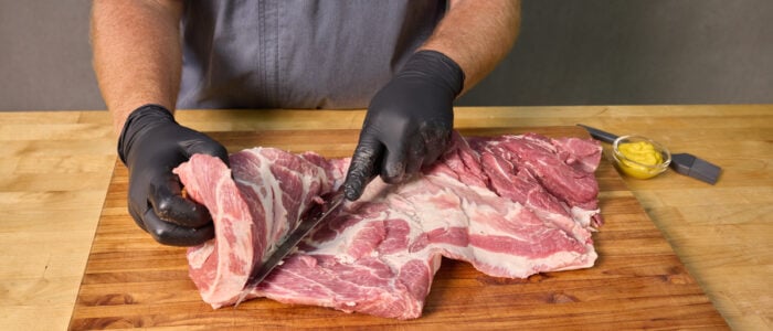 butterflying the pork butt