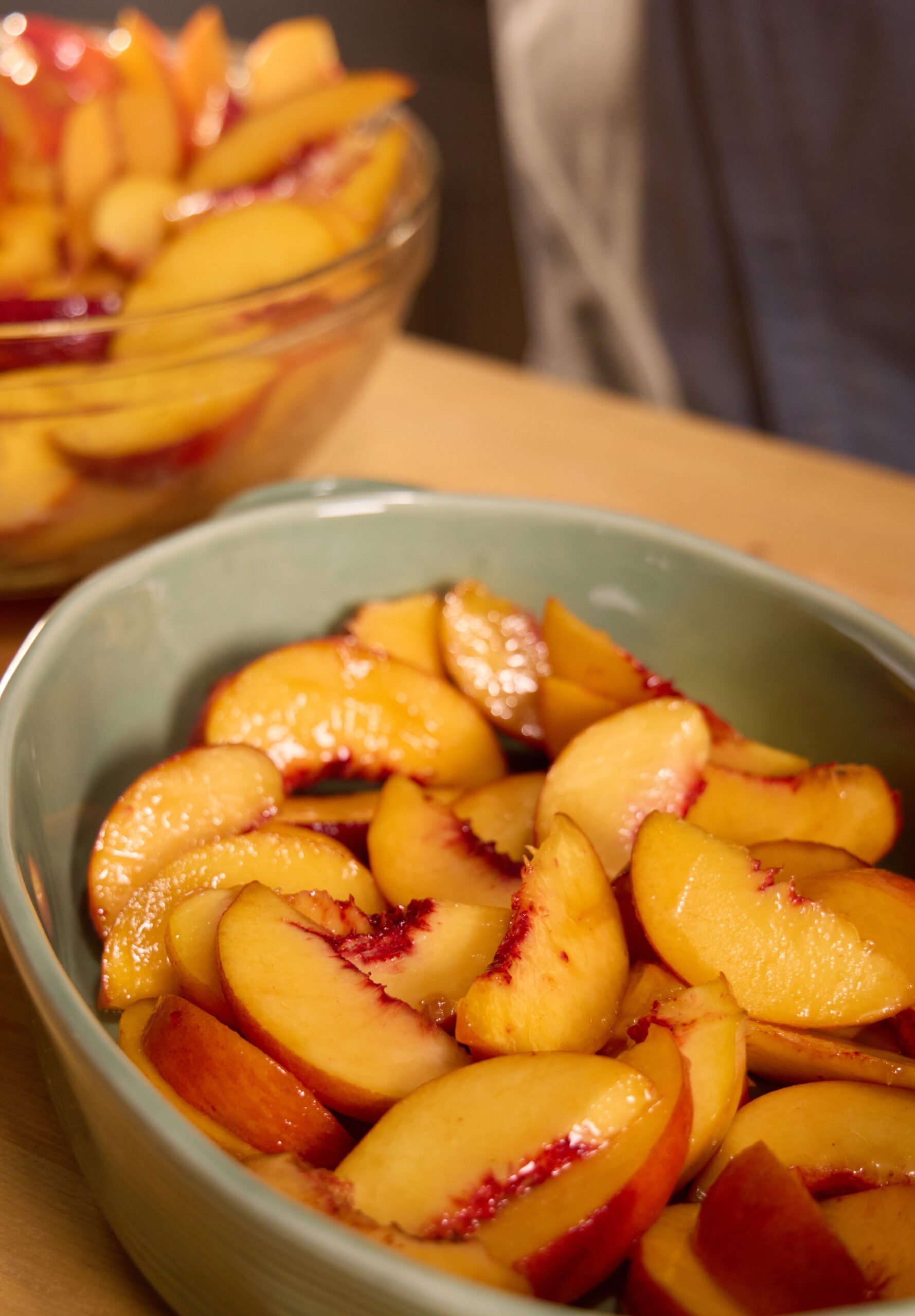 Peaches in a bowl