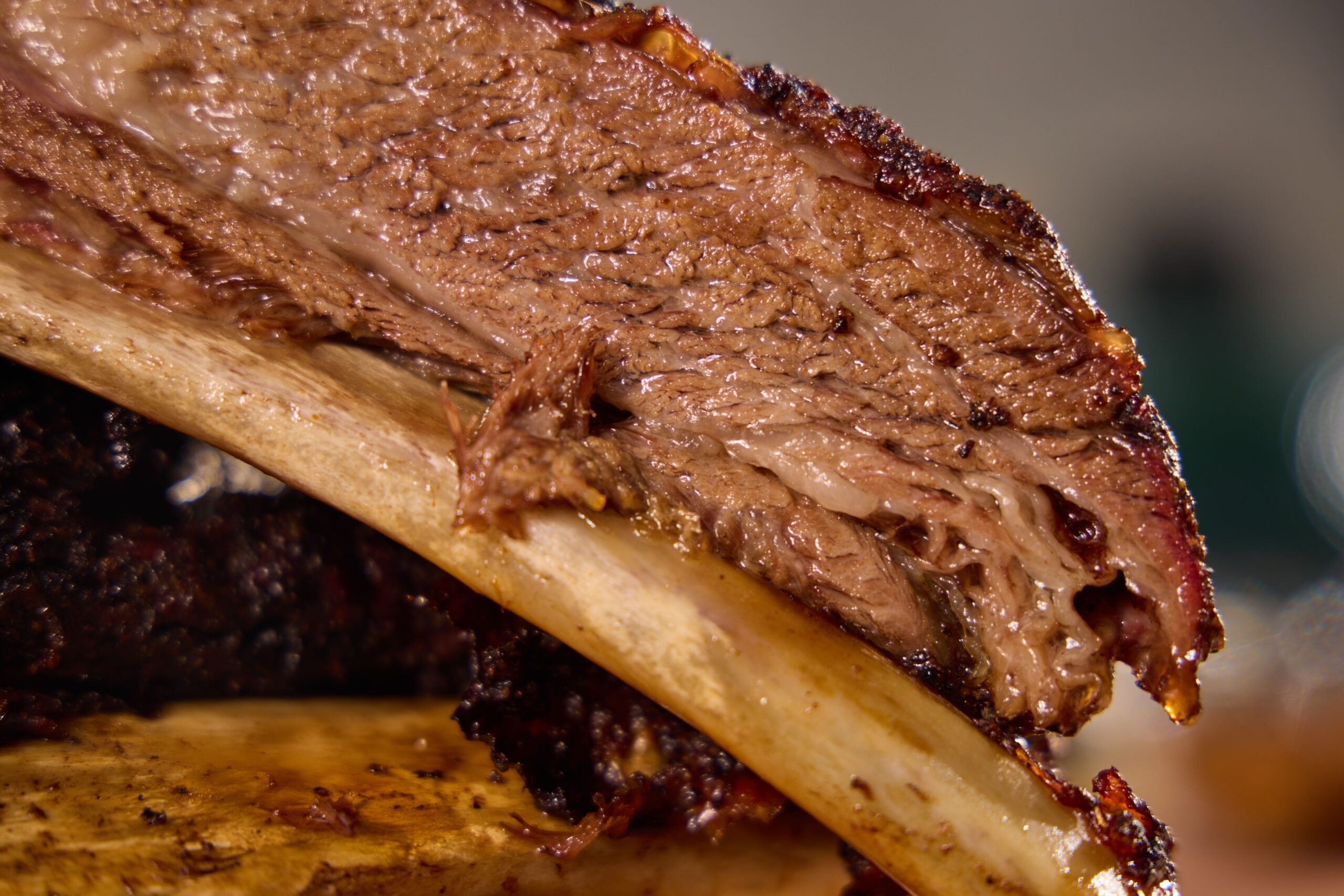 A dino rib dripping with juice