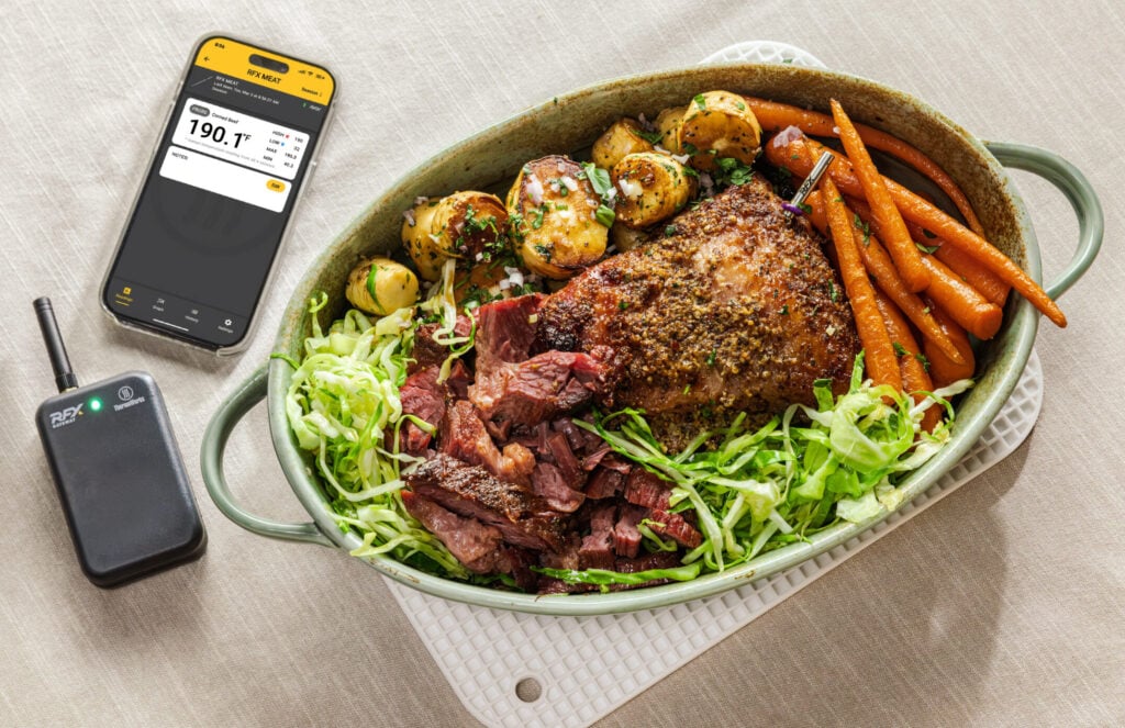 corned beef in a dish with RFX wireless